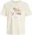 Jack & Jones Almeria Front Print Crew Neck T-Shirt Antique White - Tricouri - Tricouri Bărbați Mărimi Mari