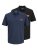 Jack & Jones Rush tricou polo set de 2 negru/bleumarin - Tricouri polo - Tricouri Polo Bărbați Mărimi Mari