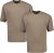 Adamo Marlon Comfort fit 2-pack T-shirt Khaki - Tricouri - Tricouri Bărbați Mărimi Mari