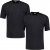 Adamo Marlon Comfort fit 2-pack T-shirt Black - Tricouri - Tricouri Bărbați Mărimi Mari