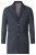 D555 Terry Checked Overcoat Charcoal - Geci - Geci Bărbați Mărimi Mari