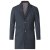 D555 Terry Checked Overcoat Charcoal - Geci - Geci Bărbați Mărimi Mari