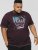 D555 NOVA Cali Surf Printed Crew Neck T-Shirt Plum - Tricouri - Tricouri Bărbați Mărimi Mari