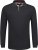 Adamo Peter Comfort fit Long sleeve Polo Black - Tricouri polo - Tricouri Polo Bărbați Mărimi Mari