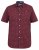 D555 DUNSTABLE S/S Micro AO Print Shirt Burgundy - Cămăși - Cămăși Bărbați Mărimi Mari
