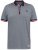 D555 BAYTON 2 Fine Stripe Jersey Polo Grey - Tricouri polo - Tricouri Polo Bărbați Mărimi Mari