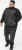 D555 MARSDEN Hybrid Knitted Jacket With Bonded Fleece Lining Black - Geci - Geci Bărbați Mărimi Mari