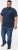 D555 SANDFORD Double Layer On Neck Ribs And Hem Waffle Textured T-Shirt Navy - Tricouri - Tricouri Bărbați Mărimi Mari