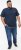 D555 SANDFORD Double Layer On Neck Ribs And Hem Waffle Textured T-Shirt Navy - Tricouri - Tricouri Bărbați Mărimi Mari