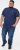 D555 ORSTON Reno Fabric Crew Neck T-Shirt With Chest Embroidery Blue Reno - Tricouri - Tricouri Bărbați Mărimi Mari
