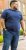 D555 ORSTON Reno Fabric Crew Neck T-Shirt With Chest Embroidery Blue Reno - Tricouri - Tricouri Bărbați Mărimi Mari