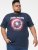 D555 ROGERS Official Captain America Printed T-Shirt Dark Navy - Tricouri - Tricouri Bărbați Mărimi Mari