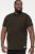 D555 RAUL AOP Jersey Polo With Jacquard Collar, Ribs And Chest Pocket Black - Tricouri polo - Tricouri Polo Bărbați Mărimi Mari