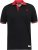 D555 CHESTER Pique Polo With Red Collar With Tipping Detail And Chest Embroidery Black - Tricouri polo - Tricouri Polo Bărbați Mărimi Mari
