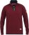 D555 HIRALDO Quarter Neck Pique Fleece Sweatshirt With Chest Embroidery Red - Pulovere & hanorace - Pulovere & Hanorace Bărbați Mărimi Mari