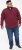 D555 HIRALDO Quarter Neck Pique Fleece Sweatshirt With Chest Embroidery Red - Pulovere & hanorace - Pulovere & Hanorace Bărbați Mărimi Mari