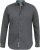 D555 KEATON Micro AOP Long Sleeve Shirt With Concealed Button Down Collar Grey - Cămăși - Cămăși Bărbați Mărimi Mari