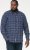 D555 SONNY Navy Check Long Sleeve Shirt With Chest Patch Pocket & Button Down Collar Navy Check - Cămăși - Cămăși Bărbați Mărimi Mari