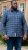 D555 SONNY Navy Check Long Sleeve Shirt With Chest Patch Pocket & Button Down Collar Navy Check - Cămăși - Cămăși Bărbați Mărimi Mari