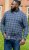 D555 SONNY Navy Check Long Sleeve Shirt With Chest Patch Pocket & Button Down Collar Navy Check - Cămăși - Cămăși Bărbați Mărimi Mari