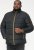 D555 CRISTIANO Puffer Jacket With Binding On Cuffs And Embroidery Badge On Sleeve Black - Geci - Geci Bărbați Mărimi Mari