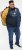 D555 FELIPE Zip Through Padded Gilet With Contrast Colour Lining And Rubber Badge Navy - Geci - Geci Bărbați Mărimi Mari
