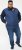 D555 FELIPE Zip Through Padded Gilet With Contrast Colour Lining And Rubber Badge Navy - Geci - Geci Bărbați Mărimi Mari