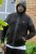 D555 DEAN Couture Zip Through Hoody With Woven Contrast Fabric Trim Black - Pulovere & hanorace - Pulovere & Hanorace Bărbați Mărimi Mari