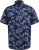 D555 Truro Hawaiian AOP Short Sleeve Button Down Collar Shirt Navy - Cămăși - Cămăși Bărbați Mărimi Mari