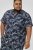 D555 Truro Hawaiian AOP Short Sleeve Button Down Collar Shirt Navy - Cămăși - Cămăși Bărbați Mărimi Mari
