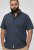 D555 Norwich Short Sleeve Micro AOP Shirt With Hidden Button Down Navy - Cămăși - Cămăși Bărbați Mărimi Mari
