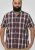 D555 Shields Button Down Collar Short Sleeve Shirt With Pocket Red Check - Cămăși - Cămăși Bărbați Mărimi Mari