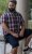 D555 Shields Button Down Collar Short Sleeve Shirt With Pocket Red Check - Cămăși - Cămăși Bărbați Mărimi Mari