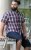 D555 Shields Button Down Collar Short Sleeve Shirt With Pocket Red Check - Cămăși - Cămăși Bărbați Mărimi Mari