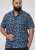 D555 Hartlepool Short Sleeve Vintage Car AOP Stretch Shirt Blue - Cămăși - Cămăși Bărbați Mărimi Mari
