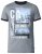 D555 Howie Fine Stripe T-shirt Grey - Tricouri - Tricouri Bărbați Mărimi Mari