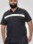 D555 Hinckley Stretch Polo With Contrast Tipping Collar Navy - Tricouri polo - Tricouri Polo Bărbați Mărimi Mari