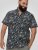 D555 Worthing Surf AOP Short Sleeve Button Down Collar Shirt Navy - Cămăși - Cămăși Bărbați Mărimi Mari