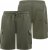 D555 Wigan 1 Elasticated Waist Fleece Cargo Shorts Khaki - Pantaloni trening - Pantaloni Trening Bărbați Mărimi Mari