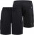 D555 Wigan 2 Elasticated Waist Fleece Cargo Shorts Black - Pantaloni trening - Pantaloni Trening Bărbați Mărimi Mari