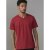 D555 Signature V-neck T-shirt Red - Tricouri - Tricouri Bărbați Mărimi Mari