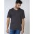 D555 Signature V-neck T-shirt Charcoal - Tricouri - Tricouri Bărbați Mărimi Mari
