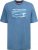 D555 Cardiff Surfer And Waves Printed Crew Neck T-shirt Denim Marl - Tricouri - Tricouri Bărbați Mărimi Mari