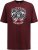 D555 Loughborough Official Gas Monkey Crew Neck T-Shirt Burgundy Black Twist - Tricouri - Tricouri Bărbați Mărimi Mari