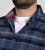 D555 Shrewsbury Long Sleeve with Chest Pocket Blue/Navy Check - Cămăși - Cămăși Bărbați Mărimi Mari