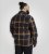 D555 Aldershot Long Sleeve Heavy Shacket Overshirt Tan/Navy Check - Cămăși - Cămăși Bărbați Mărimi Mari