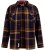 D555 Aldershot Long Sleeve Heavy Shacket Overshirt Tan/Navy Check - Cămăși - Cămăși Bărbați Mărimi Mari