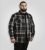 D555 Falkirk Long Sleeve Heavy Shacket Overshirt Black/Grey - Cămăși - Cămăși Bărbați Mărimi Mari