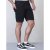 D555 Jude Stretch Denim Shorts Black - Pantaloni scurți - Pantaloni Scurți Mărimi mari Bărbați 