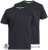 D555 Fenton 2-pack Black/Black T-shirt - Tricouri - Tricouri Bărbați Mărimi Mari
